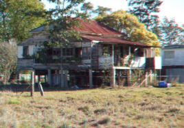 Rustic Ruin of a Queenslander Outback House 3D Anaglyph Photograph